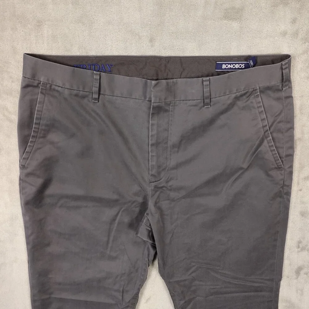 Bonobos Friday Straight Fit Chino Pants Men’s 36x30 Gray‎ Casual Office Everyday
